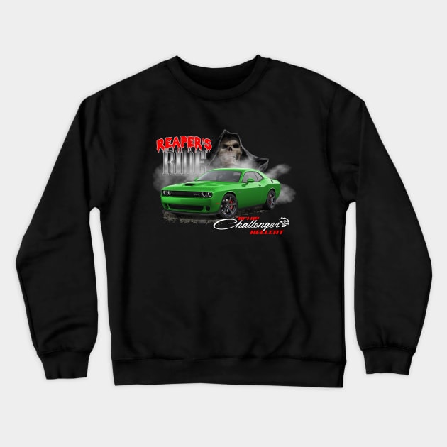 Dodge Challenger Hellcat - "Reaper's Ride" Crewneck Sweatshirt by RGDesignIT